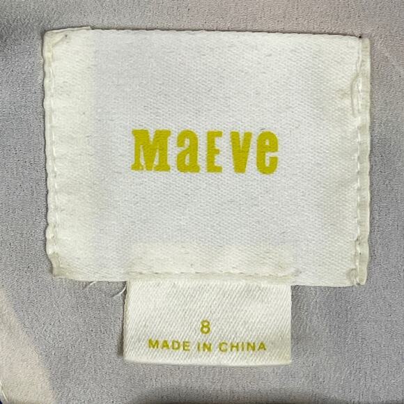 Maeve Medallion Silk Sleeveless V-Neck Maxi Dress Cutout Back Size 8 - Picture 3 of 13